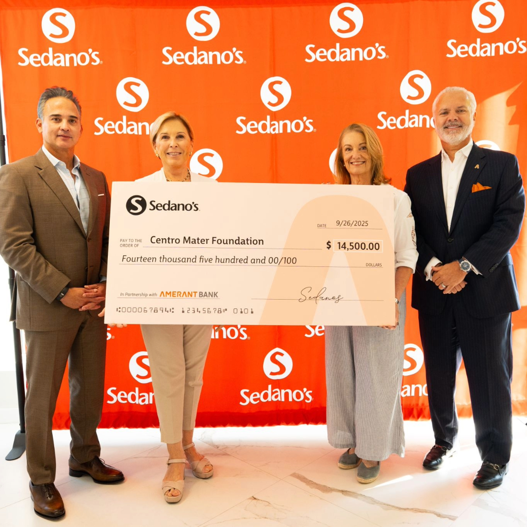 Sedano's check presentation