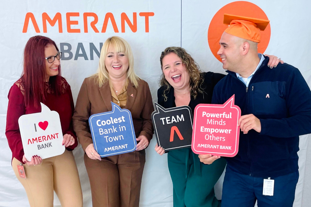 Amerant Bank team members participating in career development activities and professional growth programs.